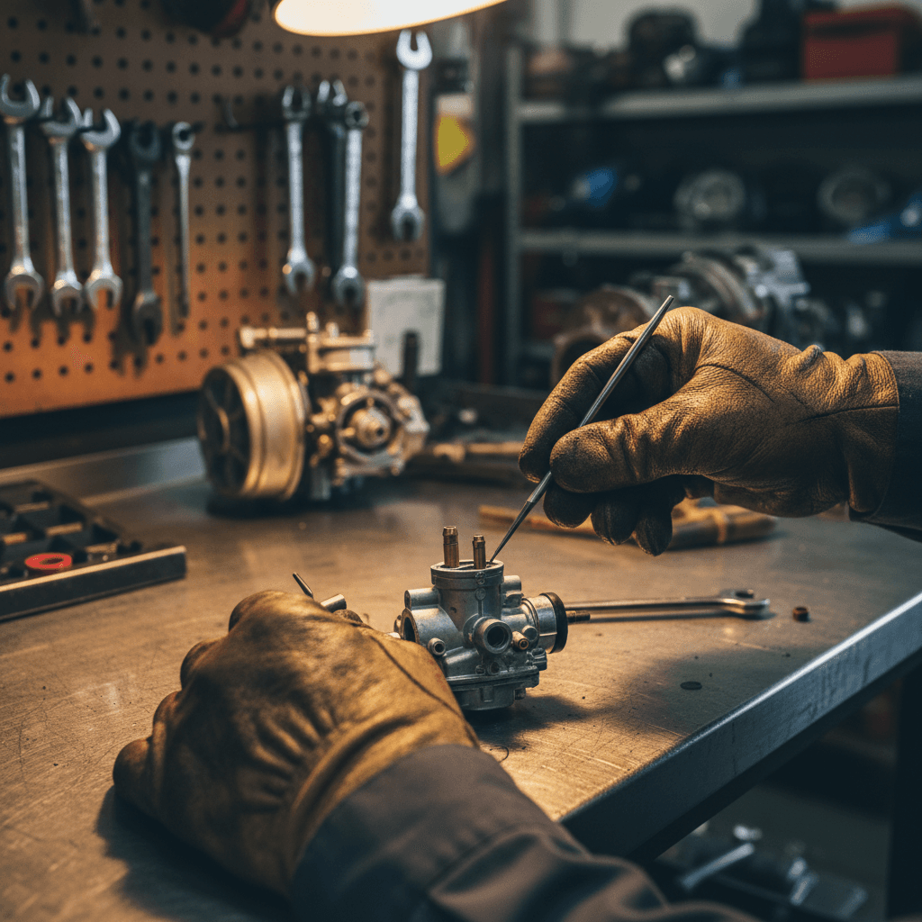 Screwdriver adjusting carburetor idle screw